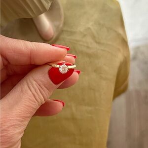 Elegant Gold Ring featuring half carat Diamond 💎